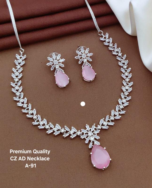 Premium quality cz ad necklace a 91 Traditional artificial jewellery in Kolkata
